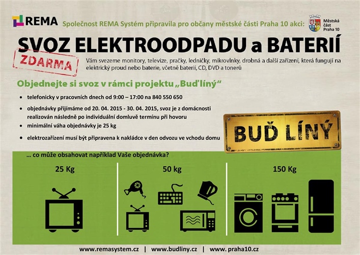 V dubnu opět proběhne bezplatný svoz elektroopadu z domácností